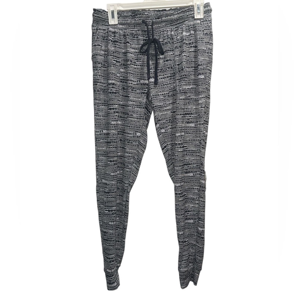 PJ COUTURE Women’s Gray/Navy Long Pajama Bottoms Sz S